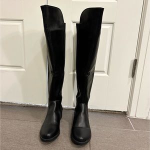 Knee high black boots